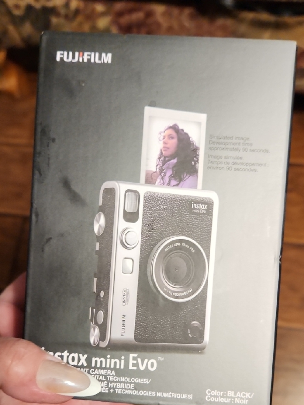 Fujifilm Instax Mini Evo Instant Camera - Black and Silver